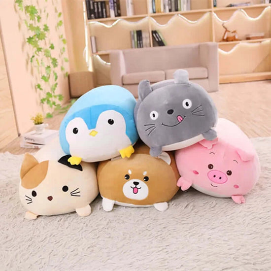 Hot Soft Animal Cartoon Pillow Cushion Cute Fat Dog Cat Penguin Pig Plush Toy Stuffed Lovely kids Birthday Gift