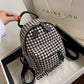 Travel Houndstooth Korean Style All-Matching Western Style Women Backpack