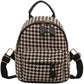 Travel Houndstooth Korean Style All-Matching Western Style Women Backpack