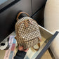 Travel Houndstooth Korean Style All-Matching Western Style Women Backpack