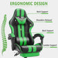 Ferghana E-Sports Gaming Office Chair with Ergonomic Wingless Cushion PU Leather Racing Style PC Chair