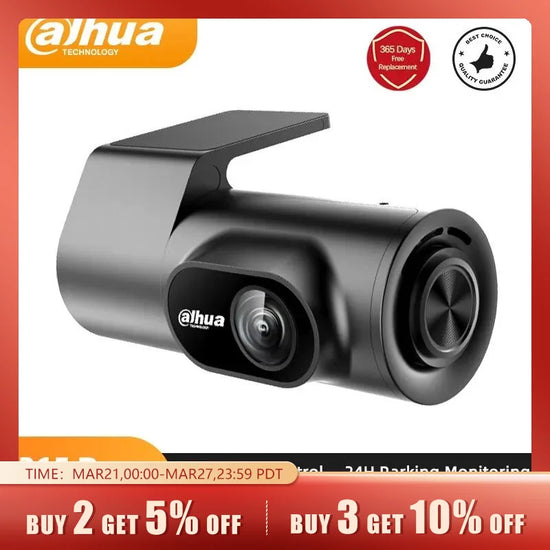 Dahua M3 Dashcam 1440P WiFi Recorder Crash Latch Night Vision 360° Rotating Lens Voice Control Loop Recording For Car DVR Camera