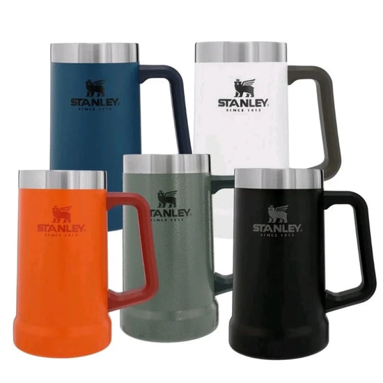 Stanley 709ml Adventure Big Grip Beer Mug Stainless Steel Thermos Bottle Double Wall Vacuum Flask Insulation Coffee Tumbler Cup