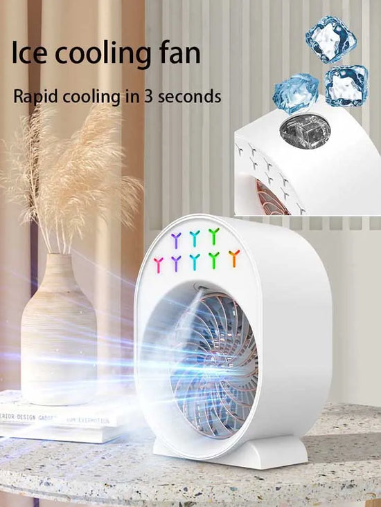 Table Air Circulator Fan for Home Bedroom Strong Airflow Fan Add ice Desk Fan for Office Kitchen Mist Maker Diffusers