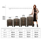 ABQP PVC Travel Suitcase with Handbag 20 Inch Carry on Luggage Set Female Leather Trolley Case with Cosmetic Bag maleta de viaje