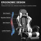 GTPLAYER Gaming Chair, Computer Chair with Footrest and Lumbar Support, Height Adjustable Game Chair with 360°-Swivel Seat