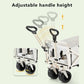 Outdoor Camping Aircraft Wheeled Cart Foldable Hand Pushing Camping Trailer Pull Rod Rear Wagon Cart for Camping Picnic Trolley